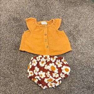 Orange and Brown Kids Outfit Set